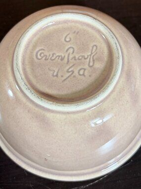 Vtg Hull Pottery Bowl Oven Proof USA Sand Drip Glaze Beige Cereal 6-in - EUC